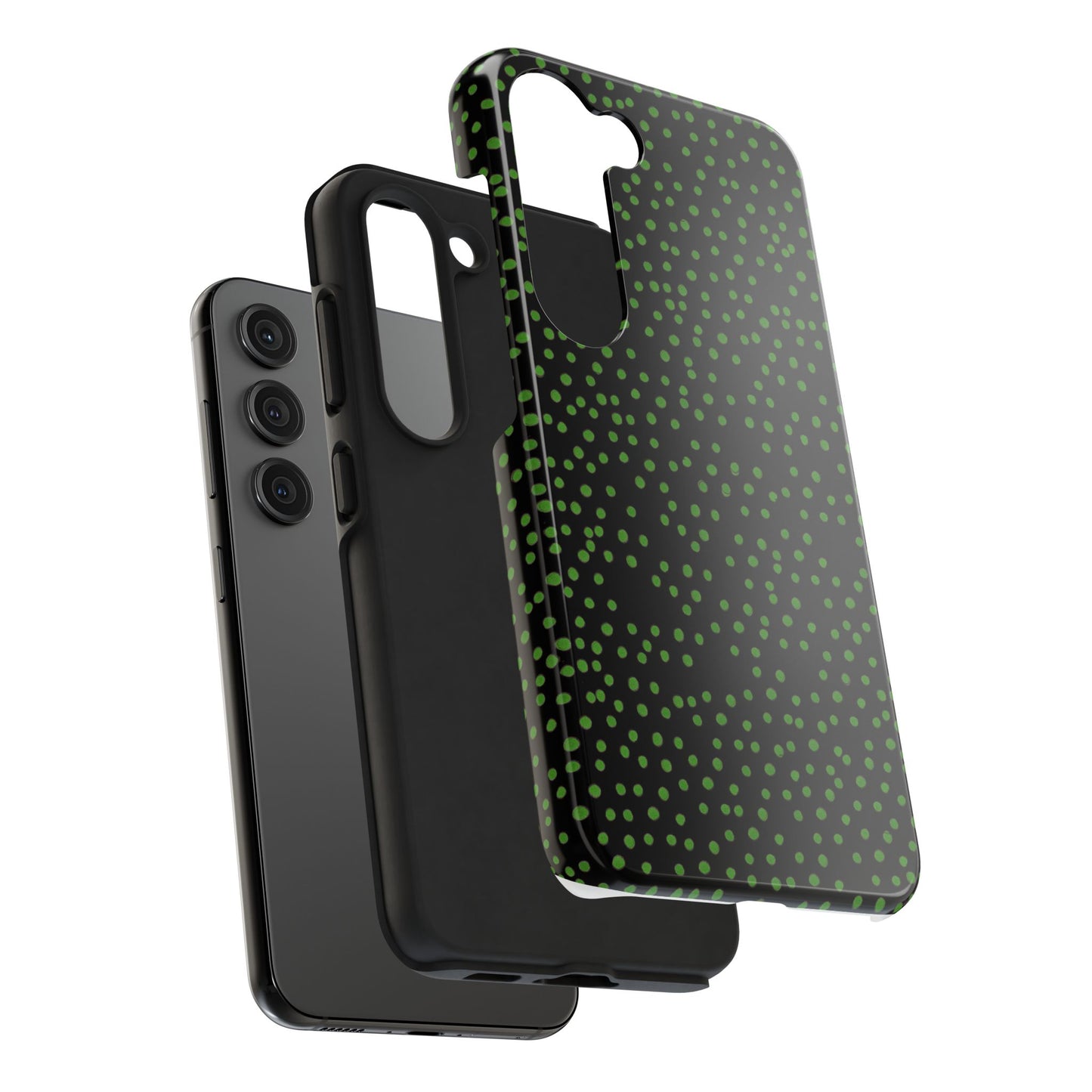 Dinky Dots Black / Green Phone Case