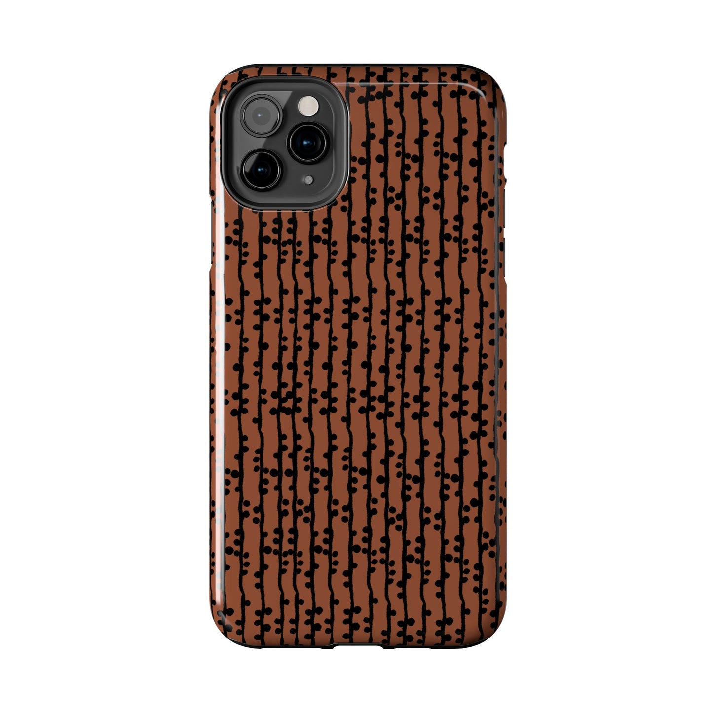Loopy Stripe Brown Phone Case