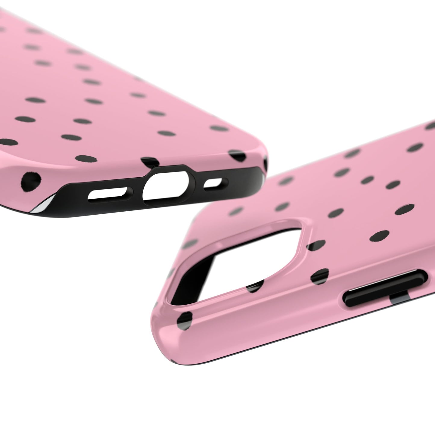 Dinky Dots Pink / Black Phone Case