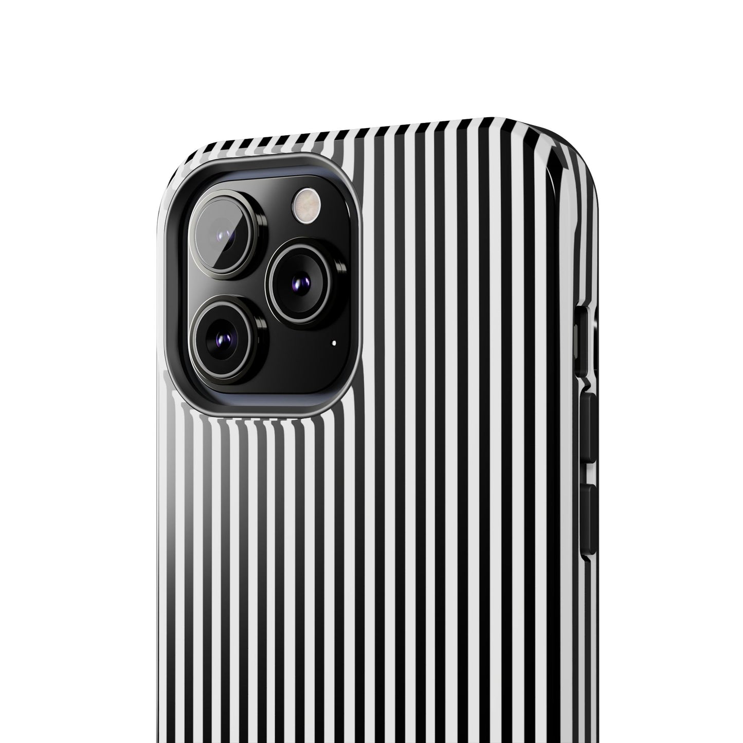 Stripe White / Black Phone Case