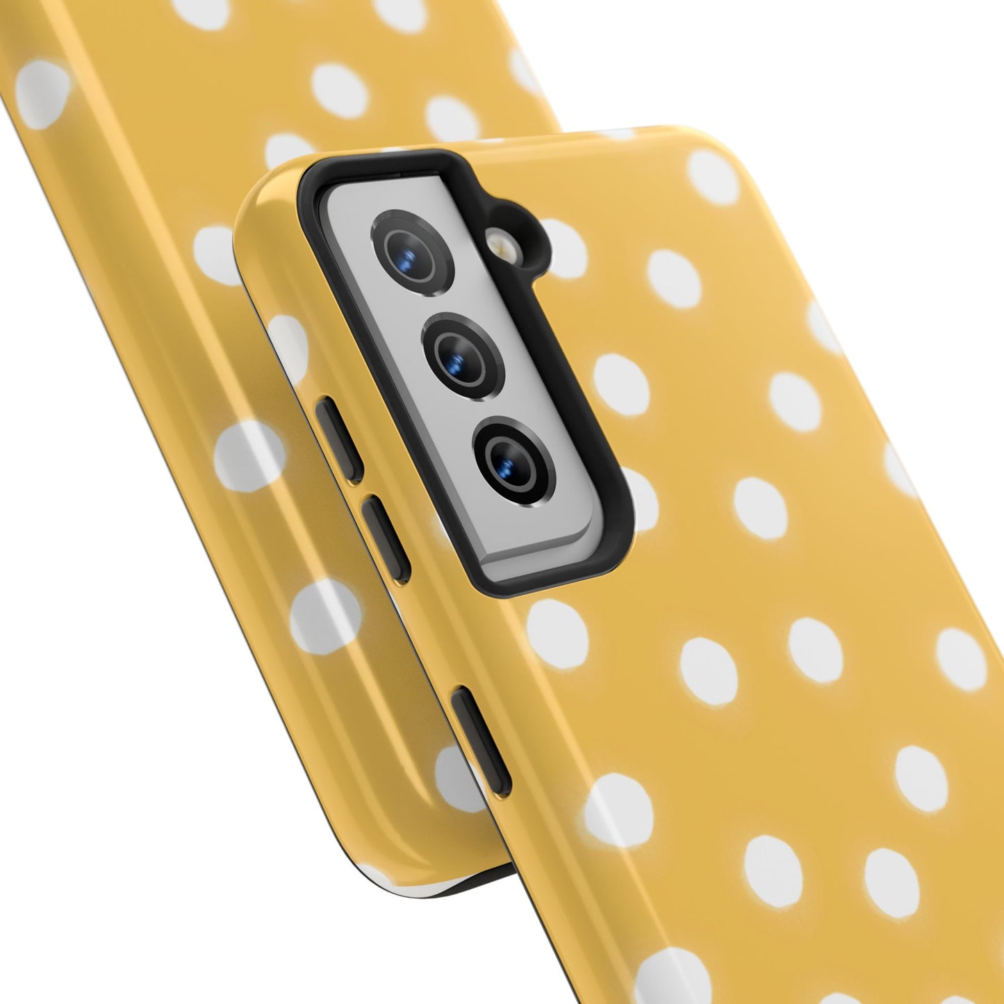 Jumbo Dots Yellow / White Phone Case