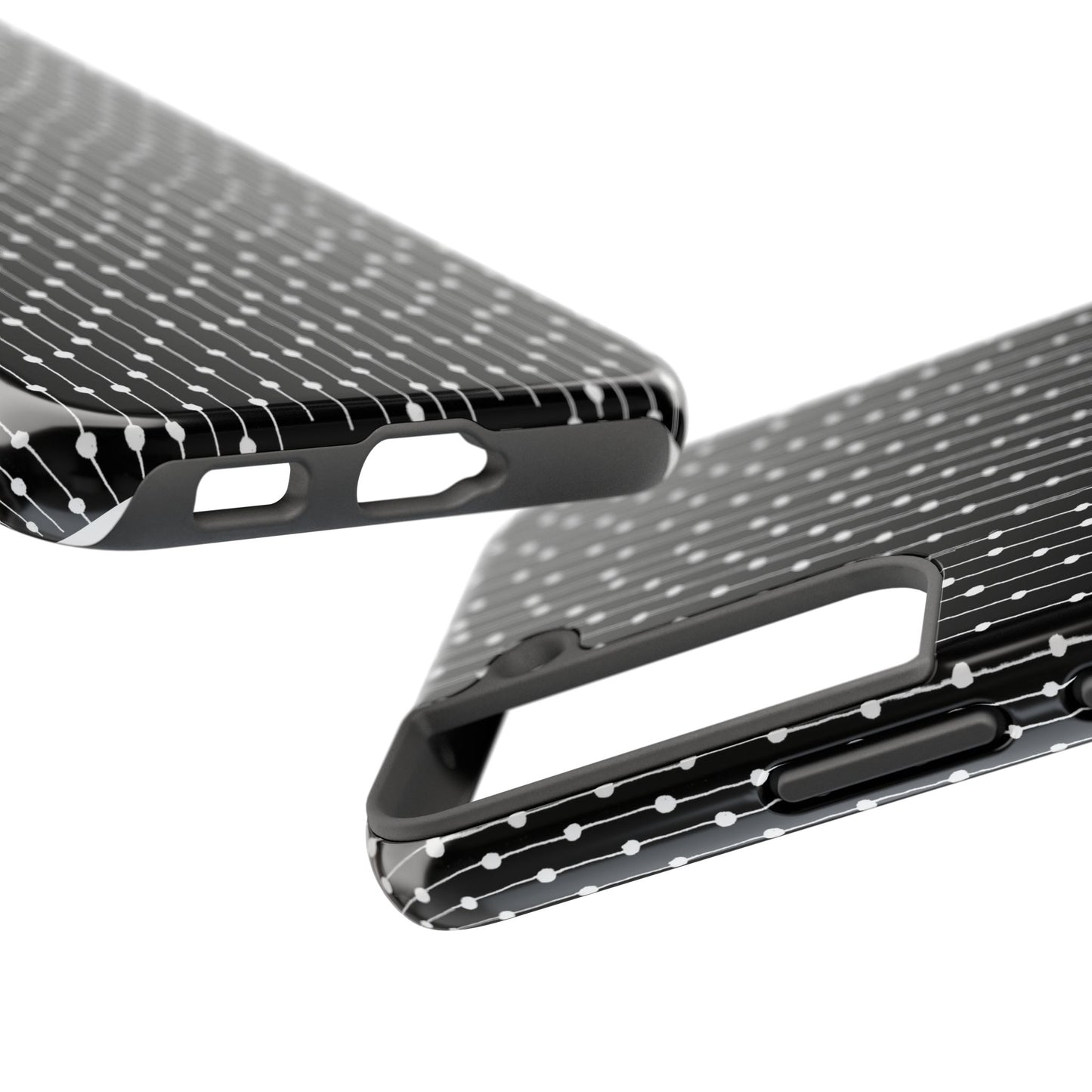 Pin Stripe Black / White Phone Case