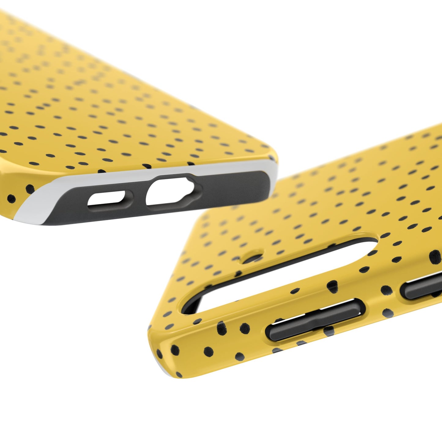 Dinky Dots Yellow / Black Phone Case