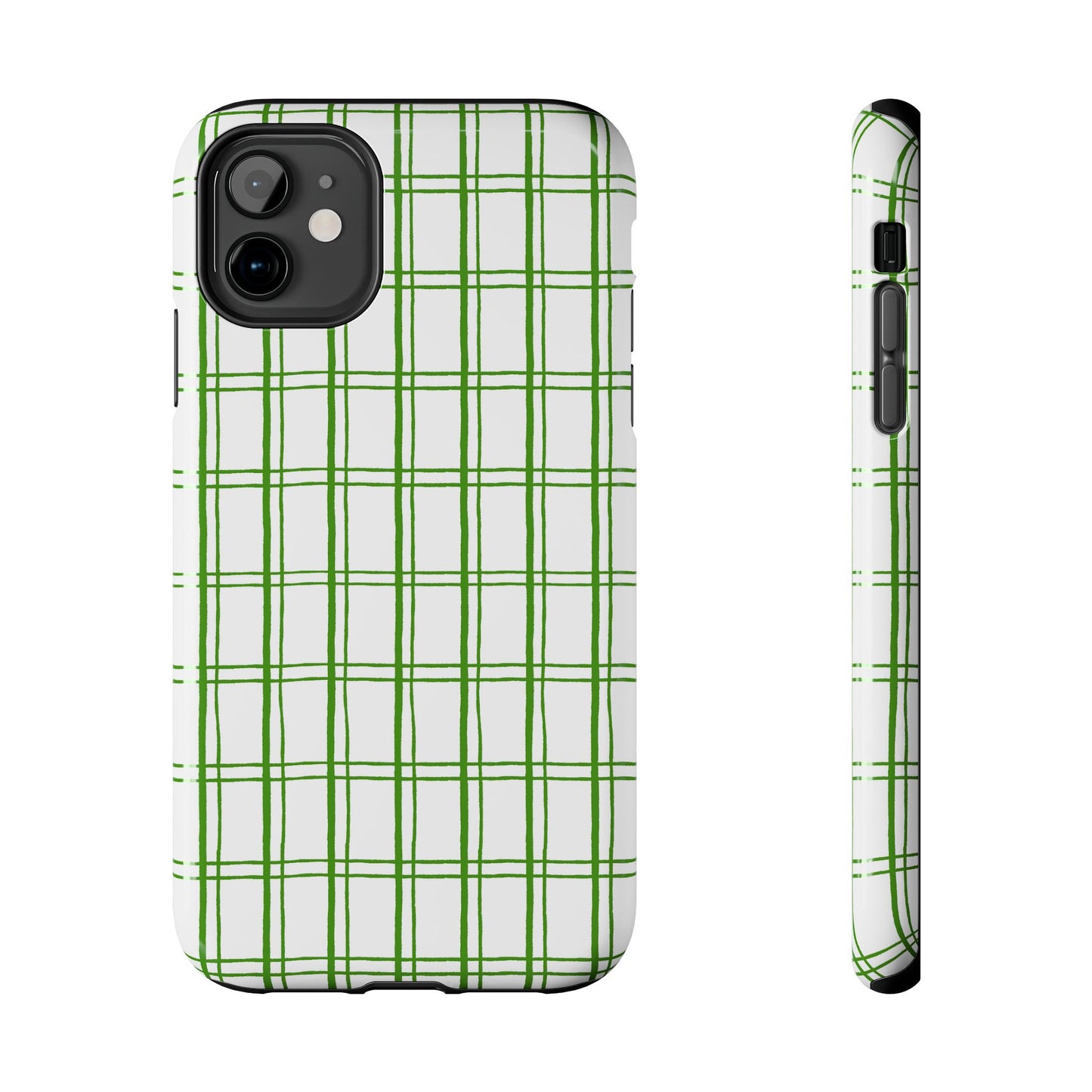 Little Plaid White / Green Phone Case