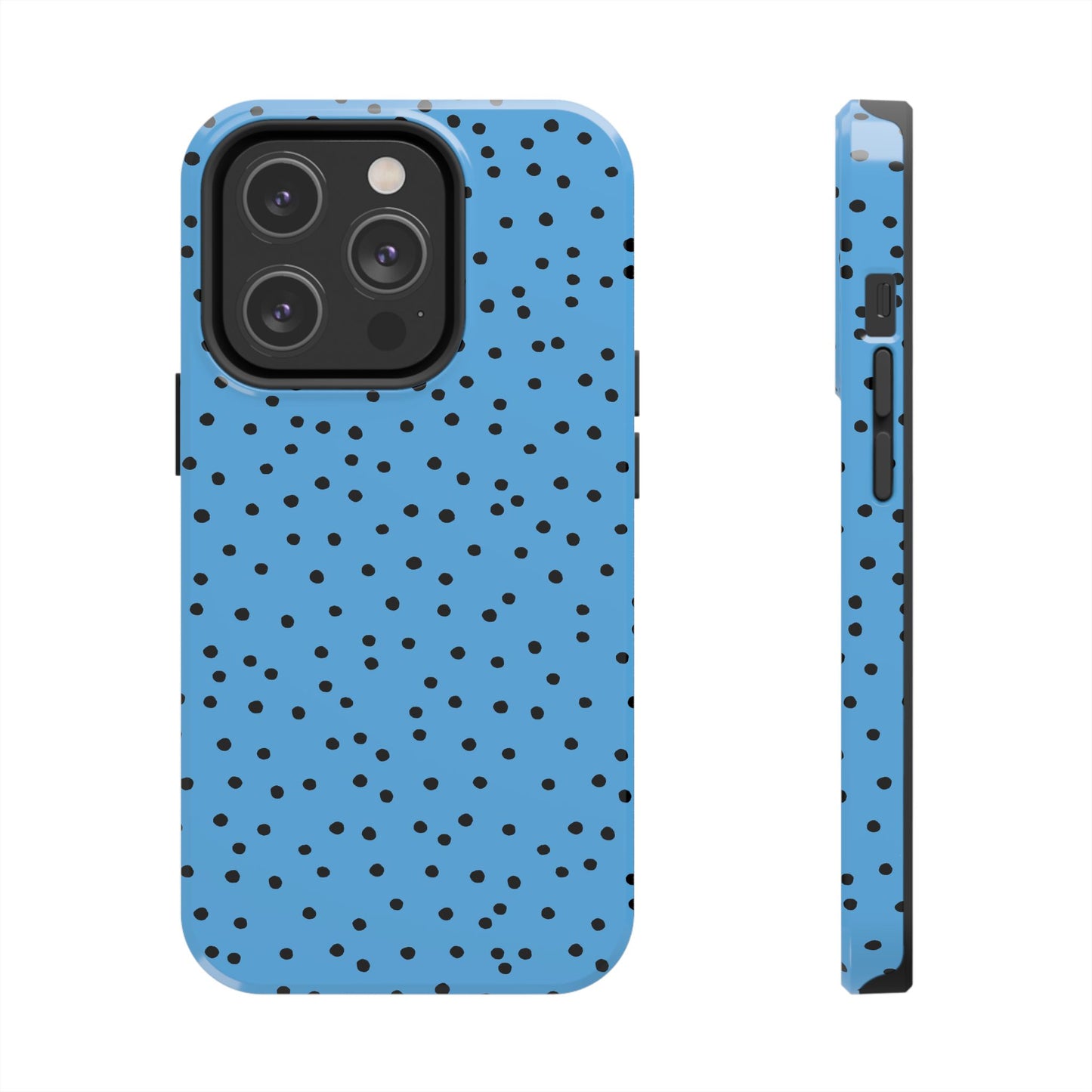 Dinky Dots Turquoise / Black Phone Case