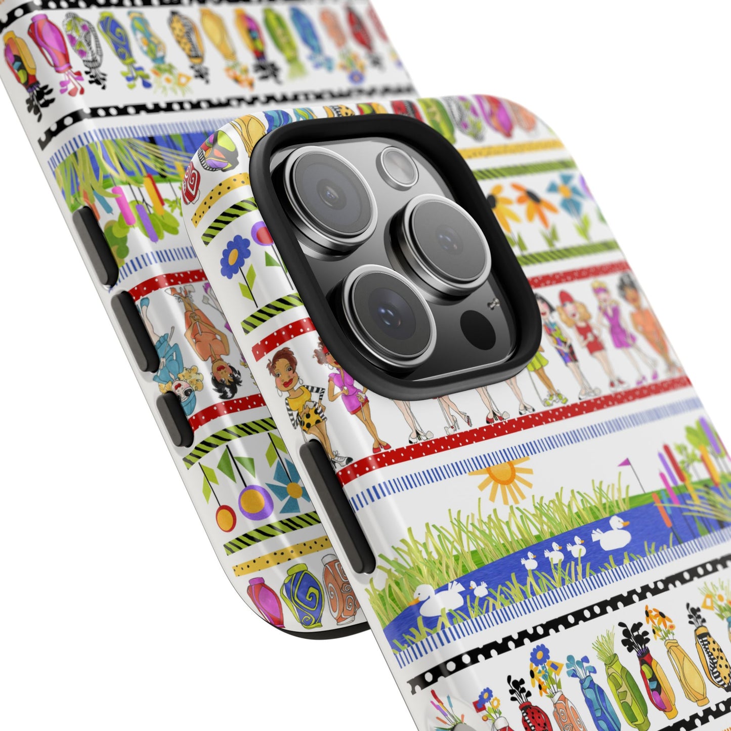 Golf Borders White Phone Case