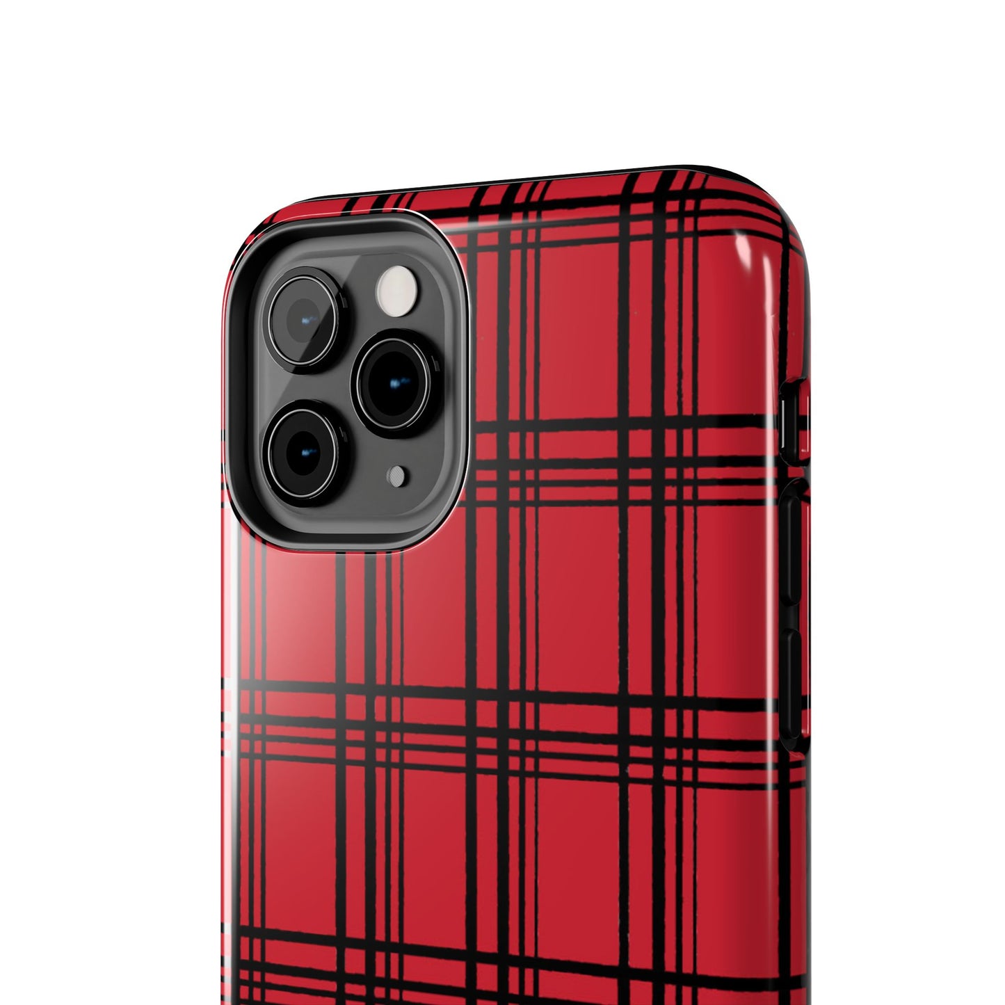 Glad Plaid Red / Black Phone Case