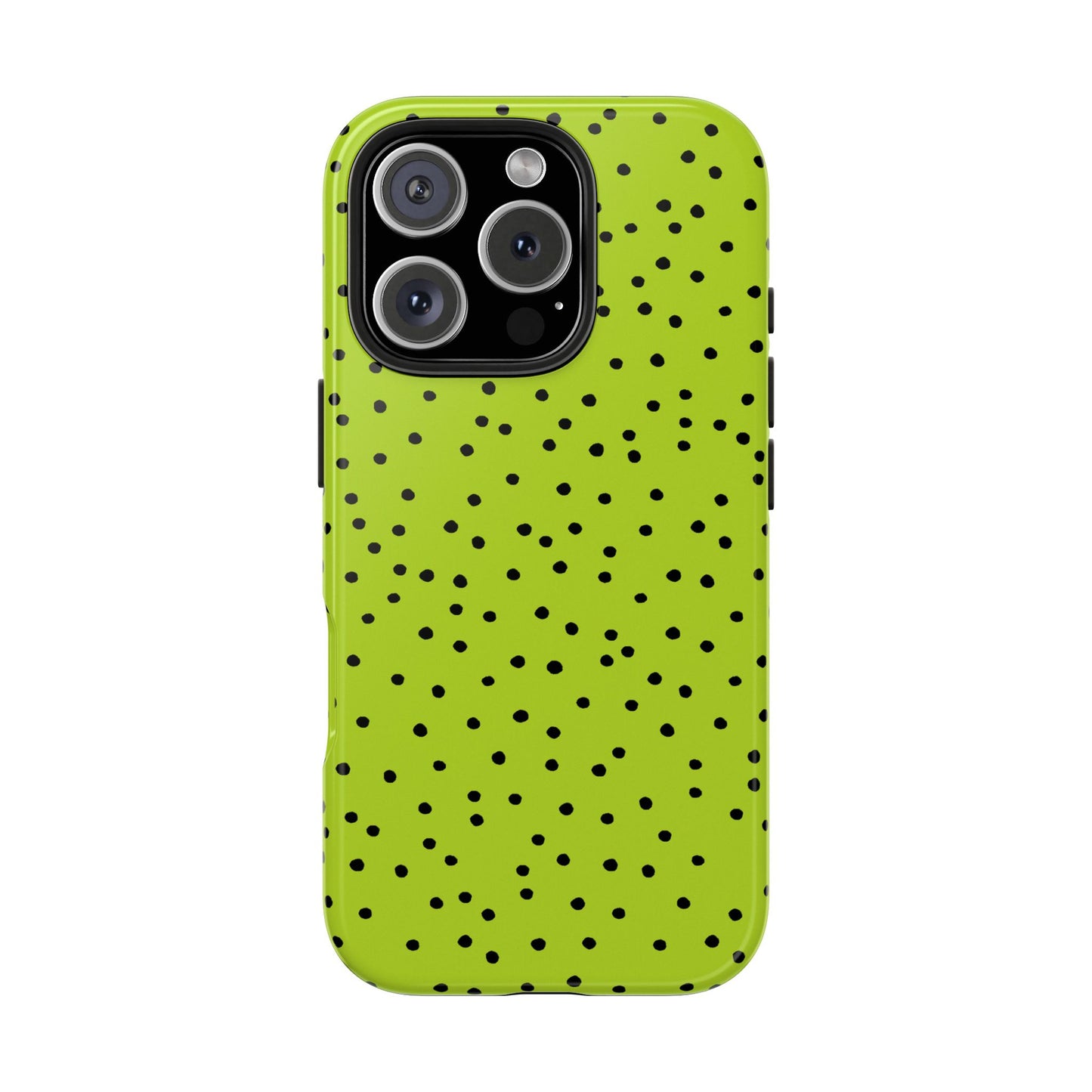 Dinky Dots Lime / Black Phone Case