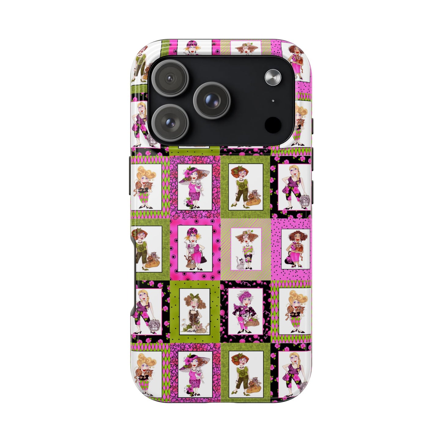 Cat Ladies Cerise Phone Case