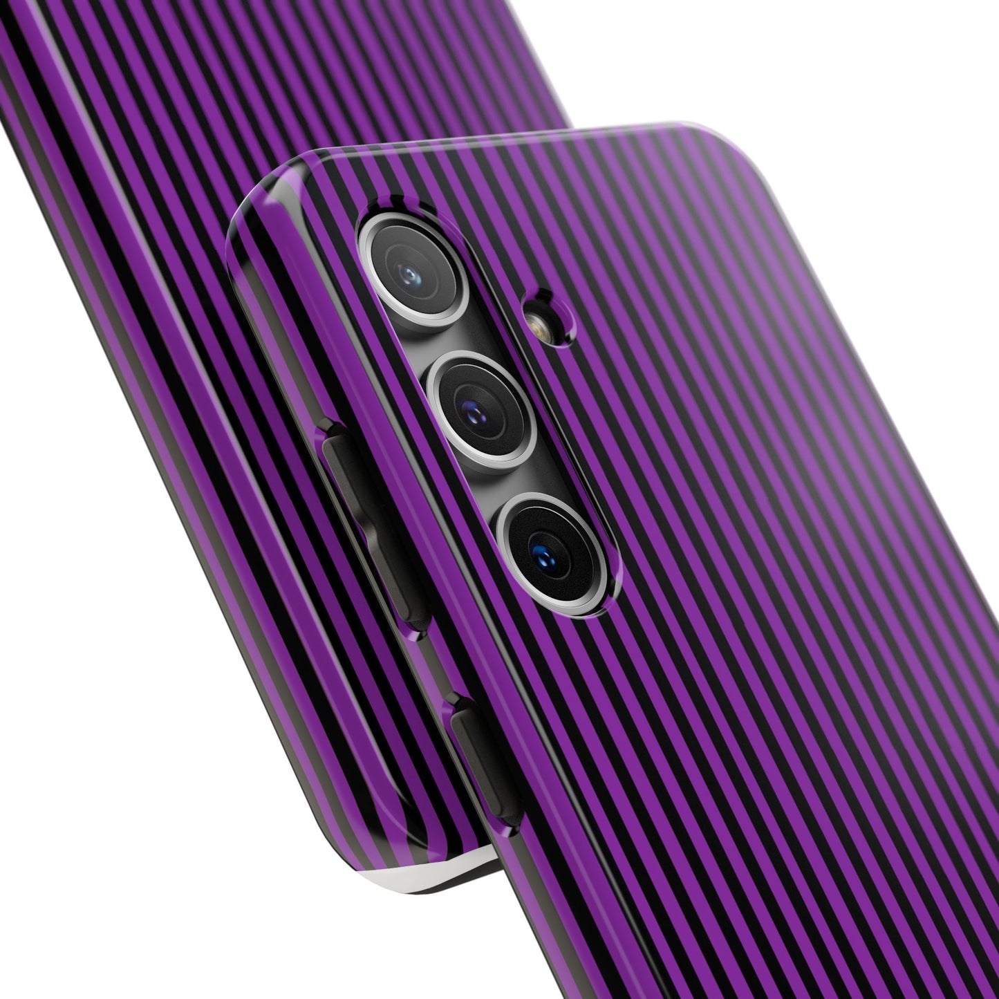 Stripe Purple / Black Phone Case