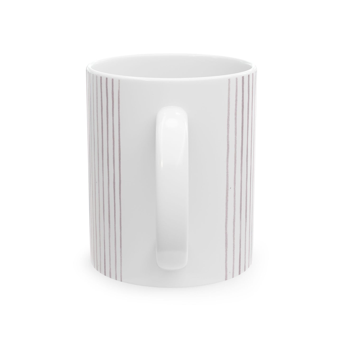 Happy Stripe White / Silver Cup