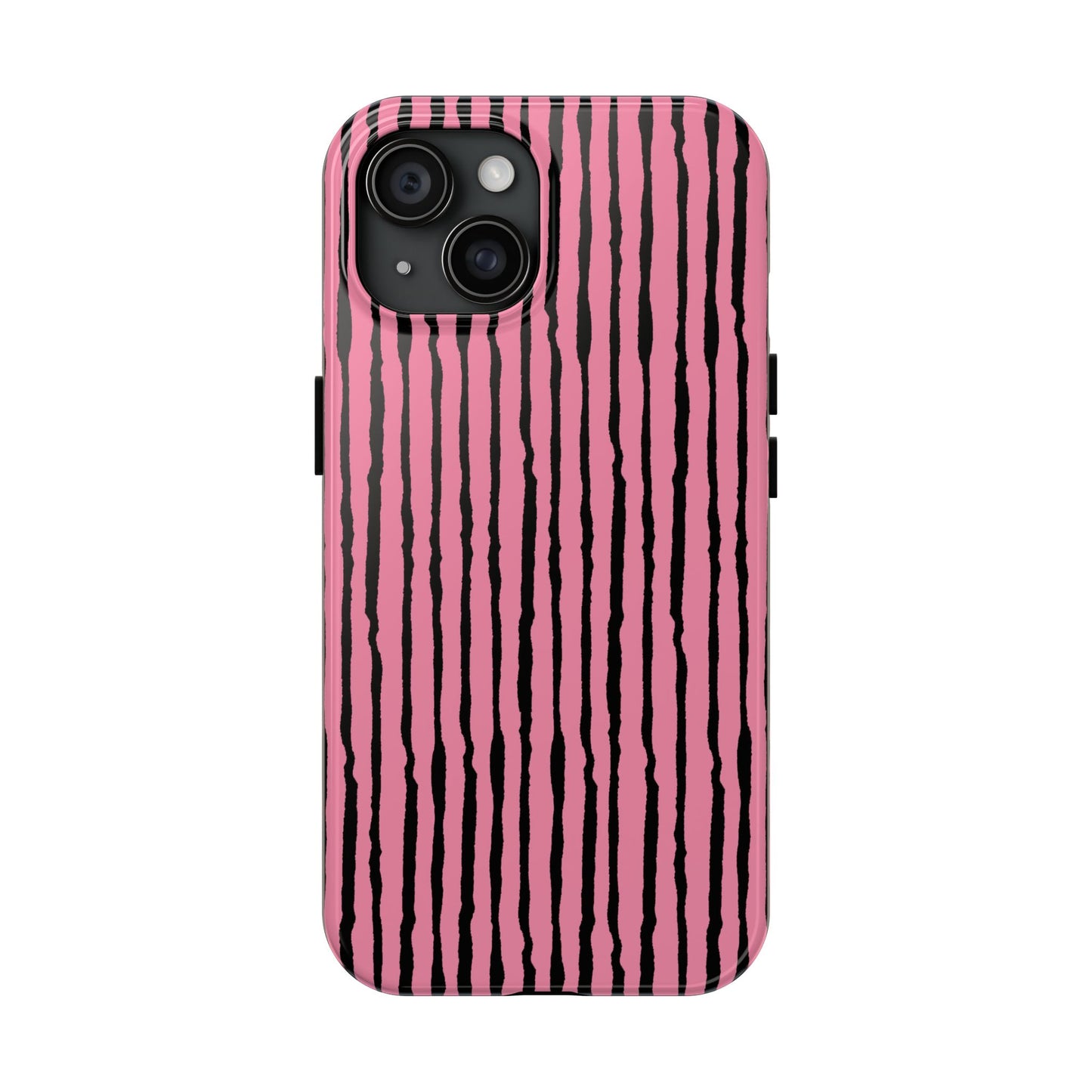 Sorta Stripe Pink / Black Phone Case
