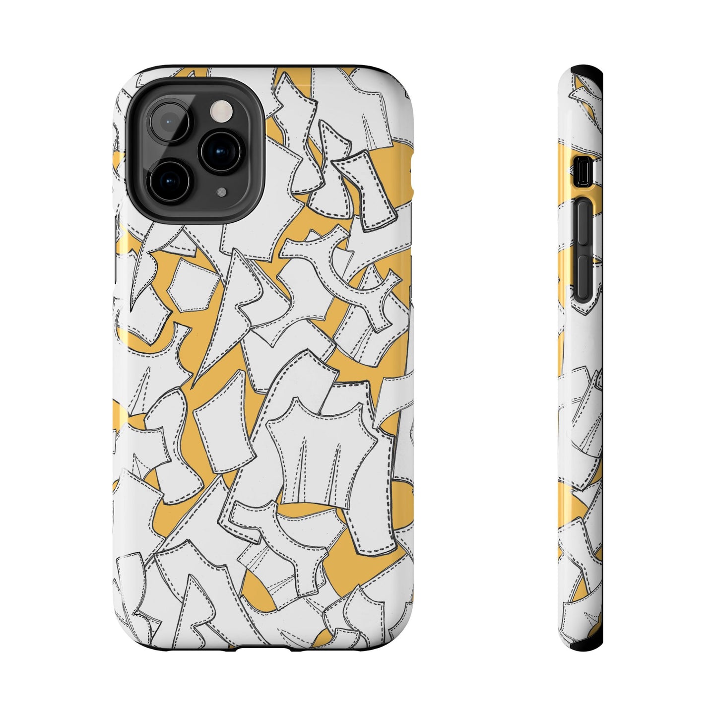 Pattern Pieces Yellow Phone Case
