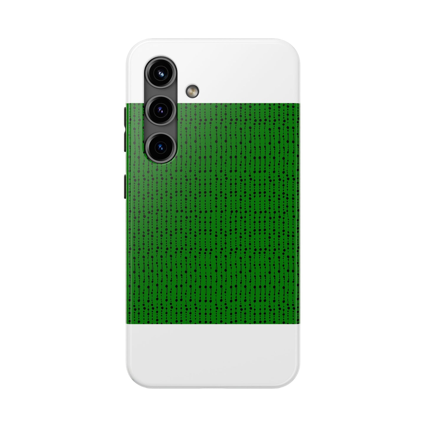 Beaded Curtain Green / Black Phone Case