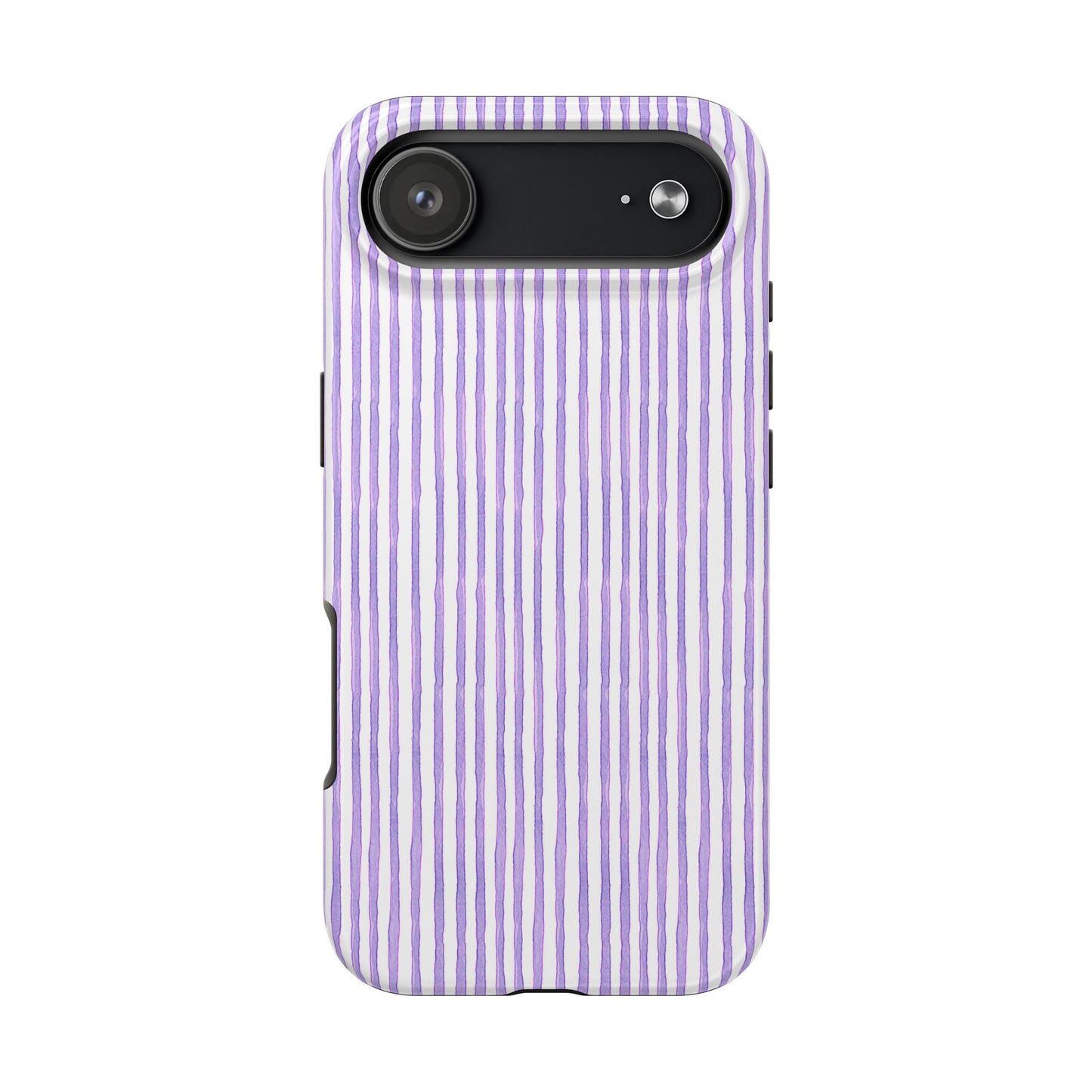 Candy Stripe White / Lilac Phone Case
