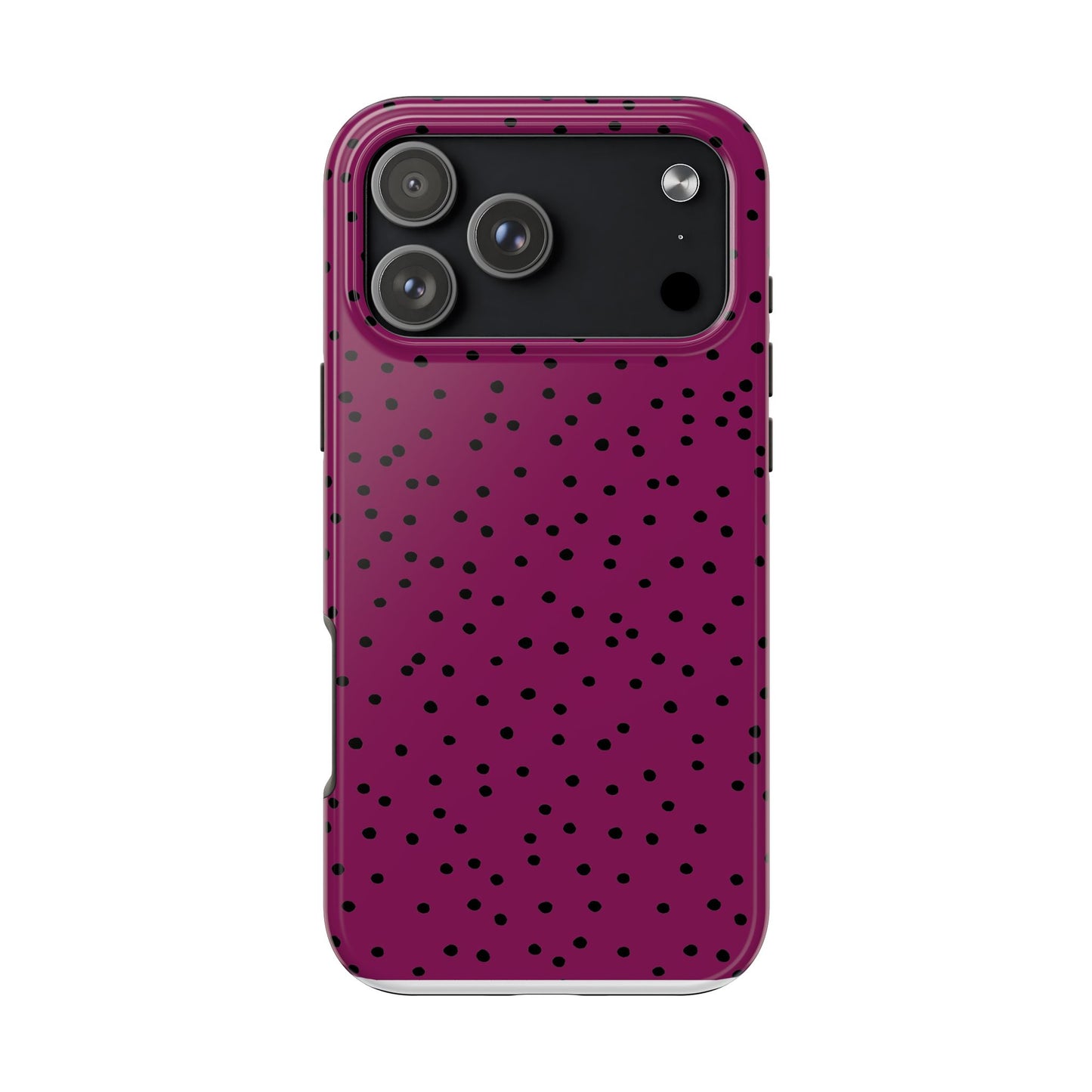 Dinky Dots Burgundy / Black Phone Case
