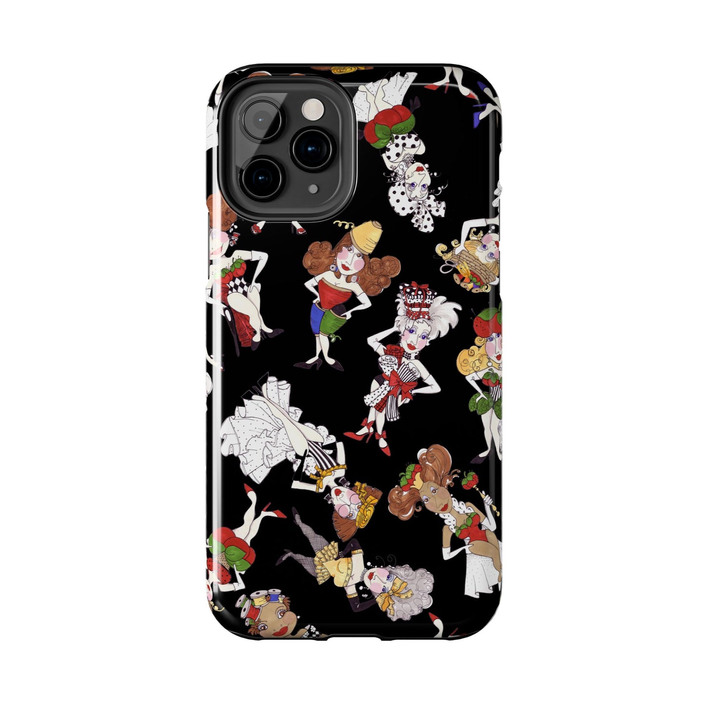 Sew Tossed Black Phone Case