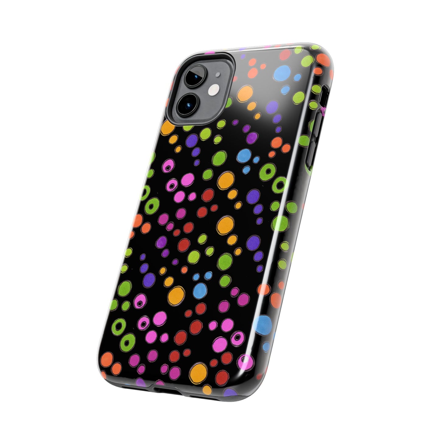 Dog Dots Black / Multi Phone Case