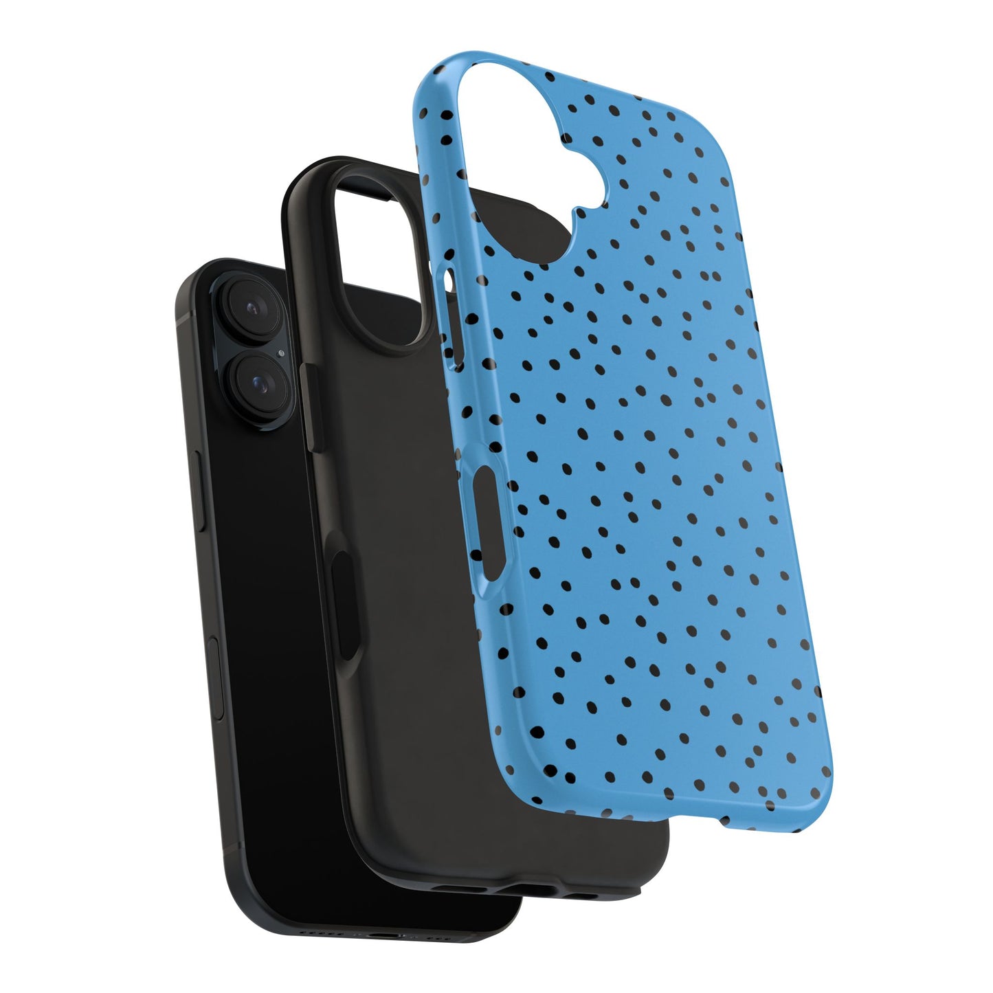 Dinky Dots Turquoise / Black Phone Case