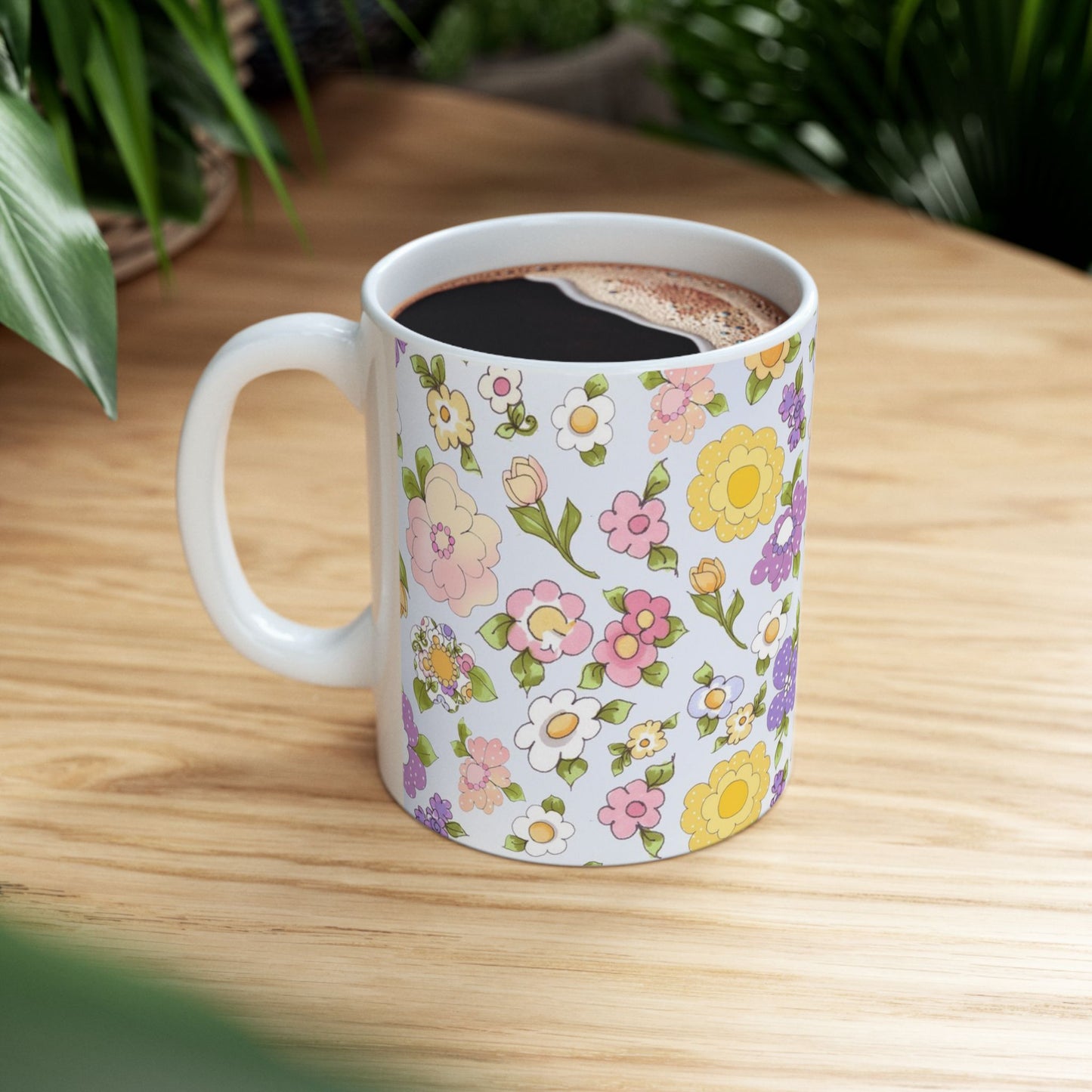 Flowery Blue Sky Cup