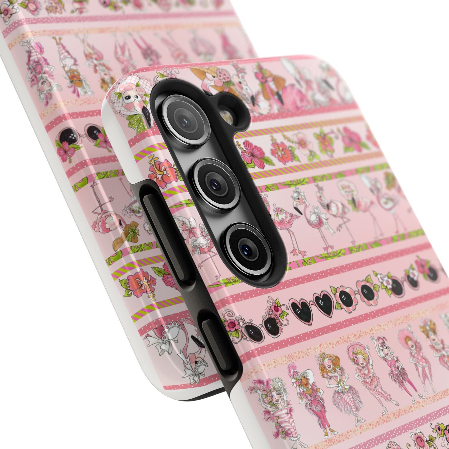 Flam Borders Pink Phone Case