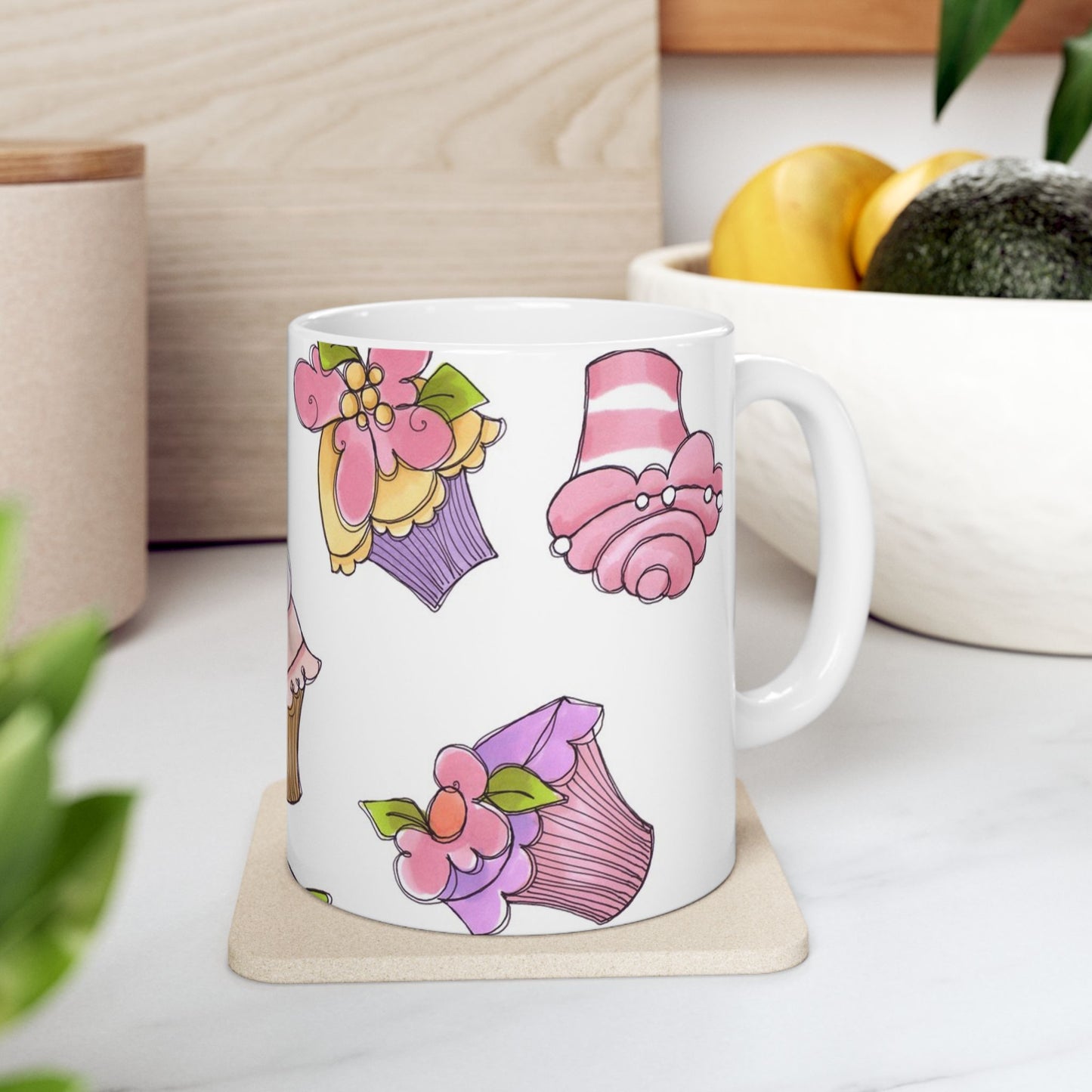 Cupcake Toss White Cup