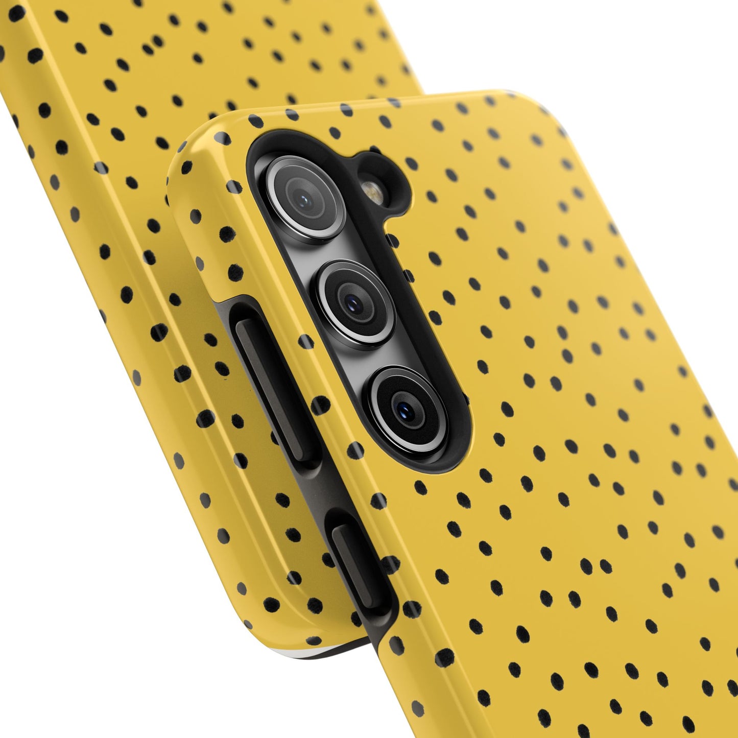 Dinky Dots Yellow / Black Phone Case