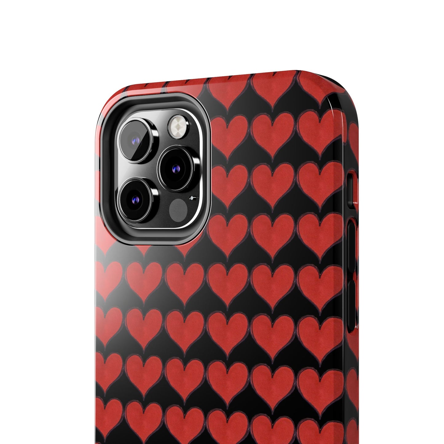 Heartbeats Black / Red Phone Case