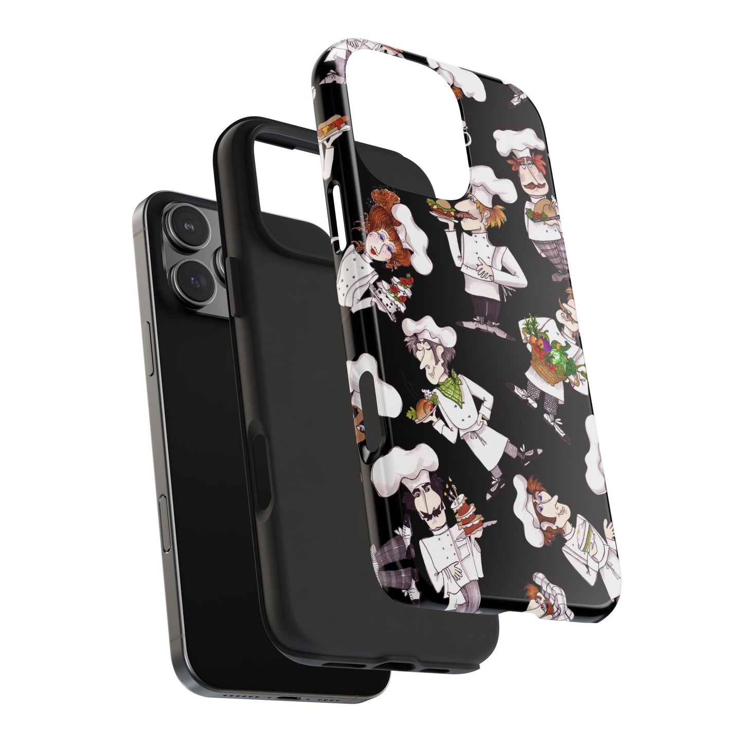 Tossed Chefs Black Phone Case