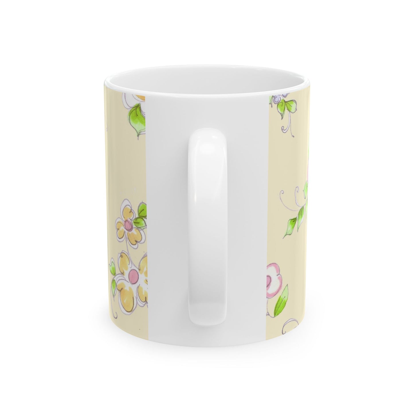 Precious Posies Yellow Cup