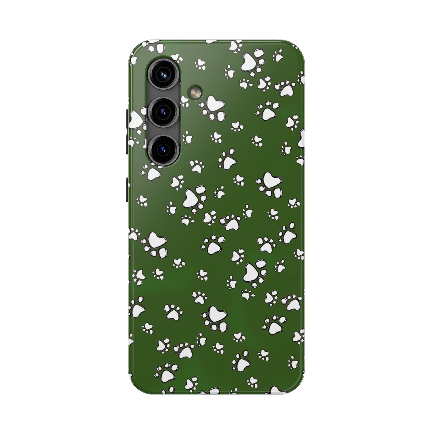 Paw Flakes Green Phone Case