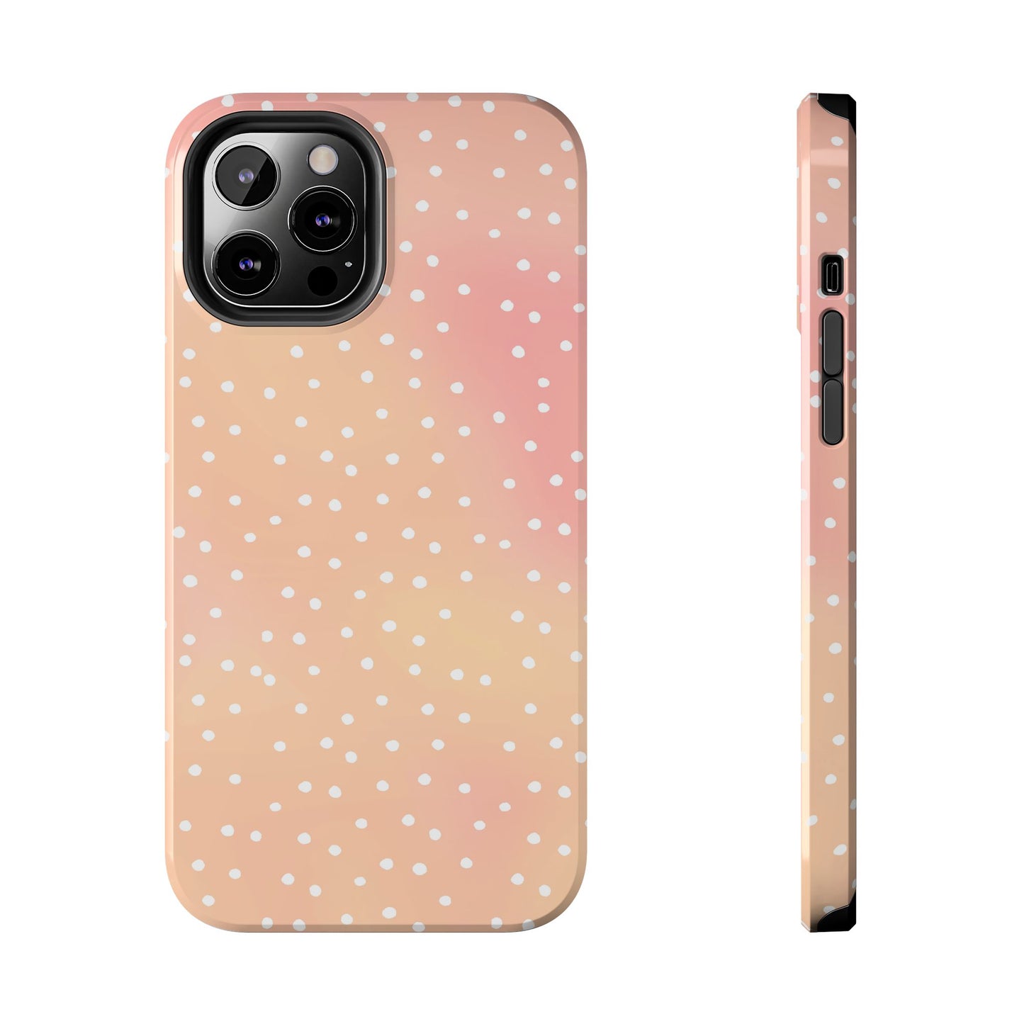 Dinky Dots Peach / White Phone Case