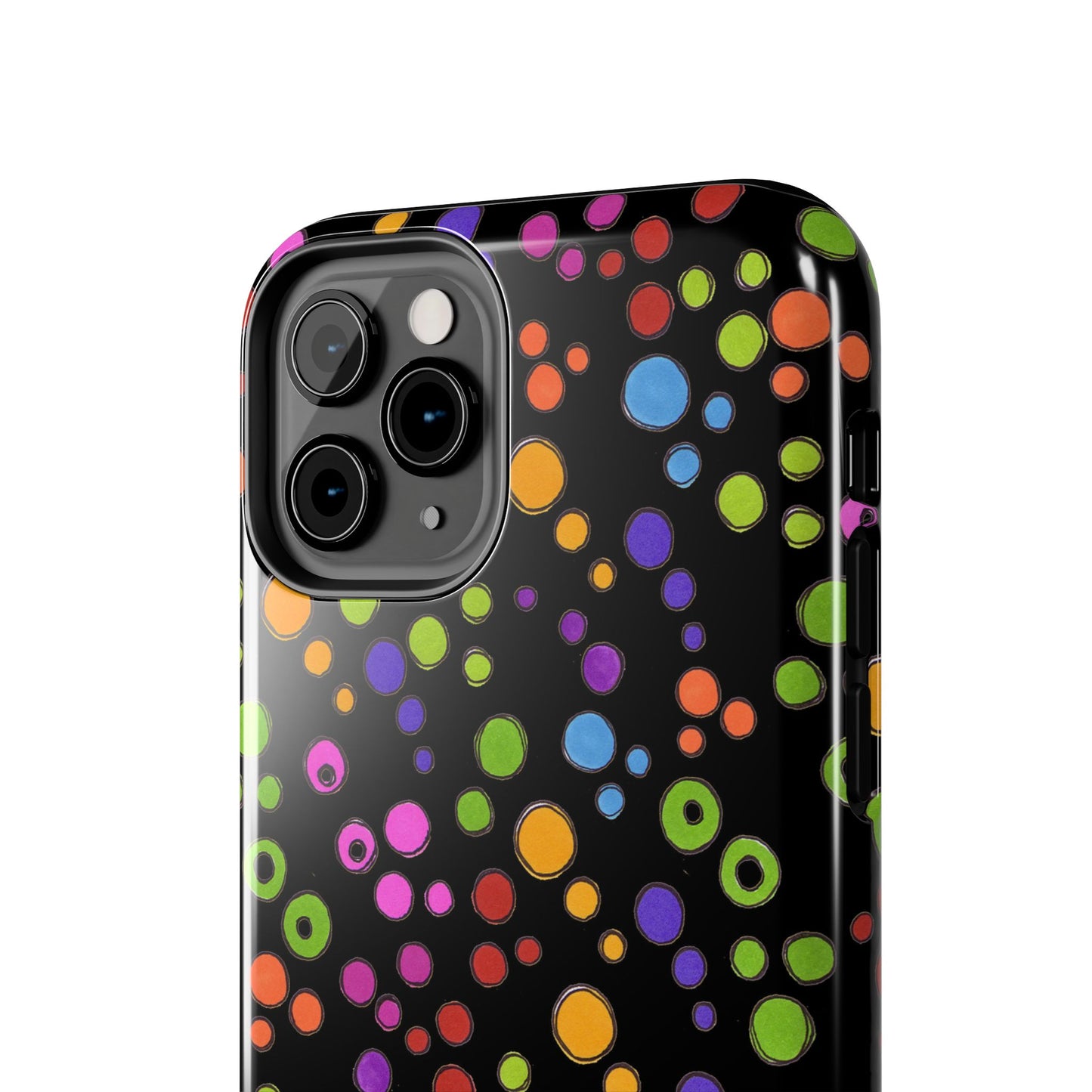 Dog Dots Black / Multi Phone Case