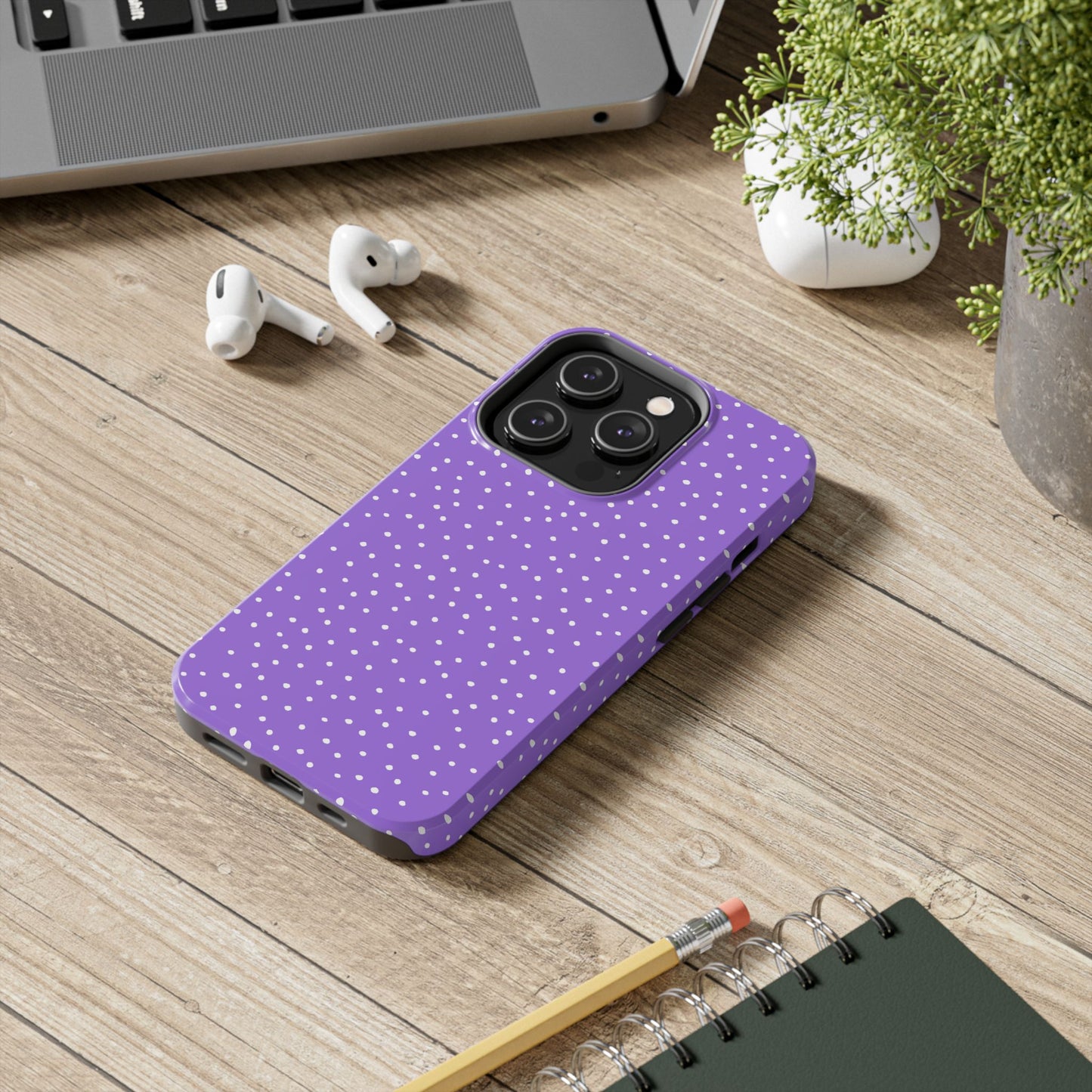 Dinky Dots Lilac / White Phone Case