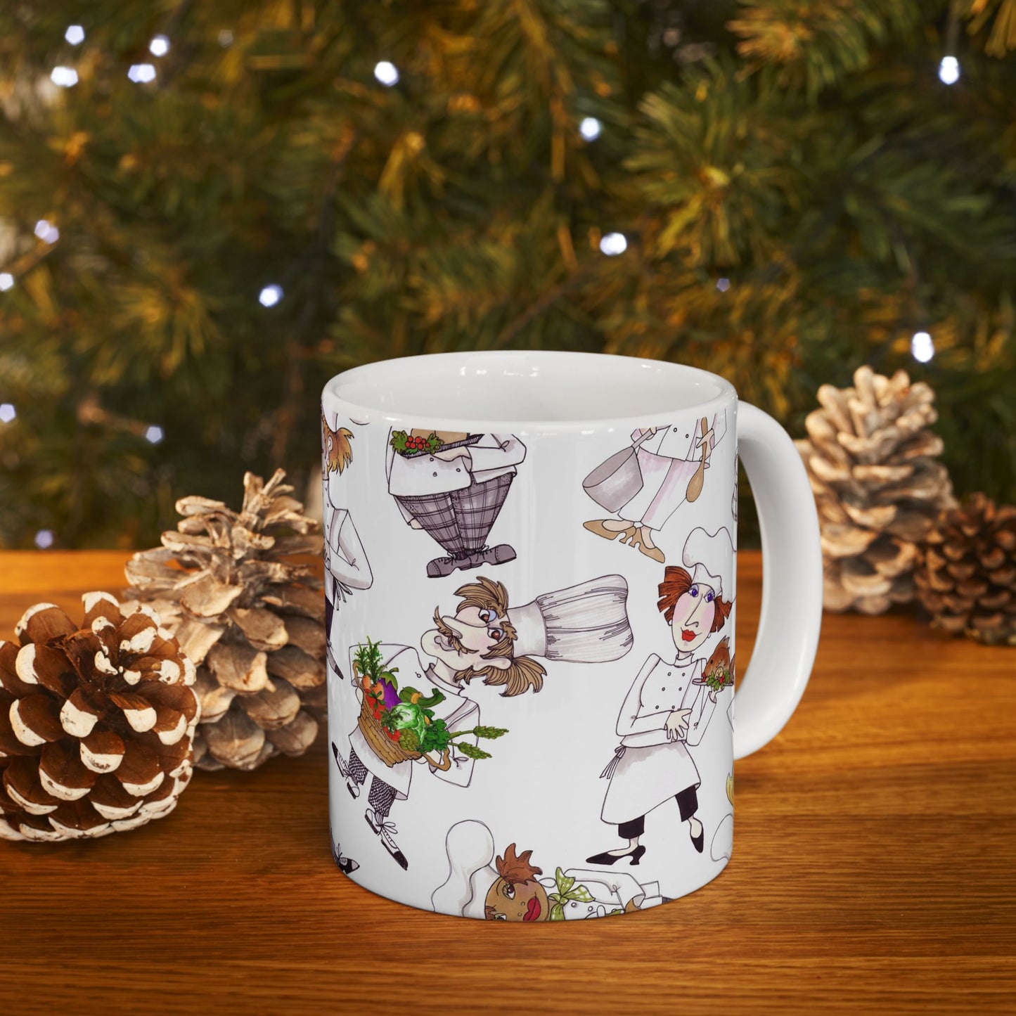 Tossed Chefs White Cup