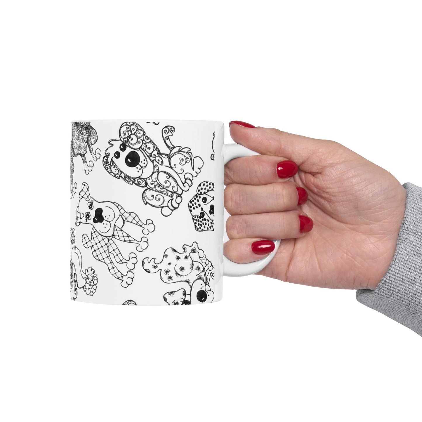 Doodle Dogs White Cup