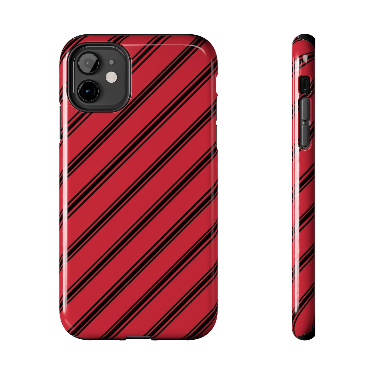 Awning Stripe Red / Black Phone Case