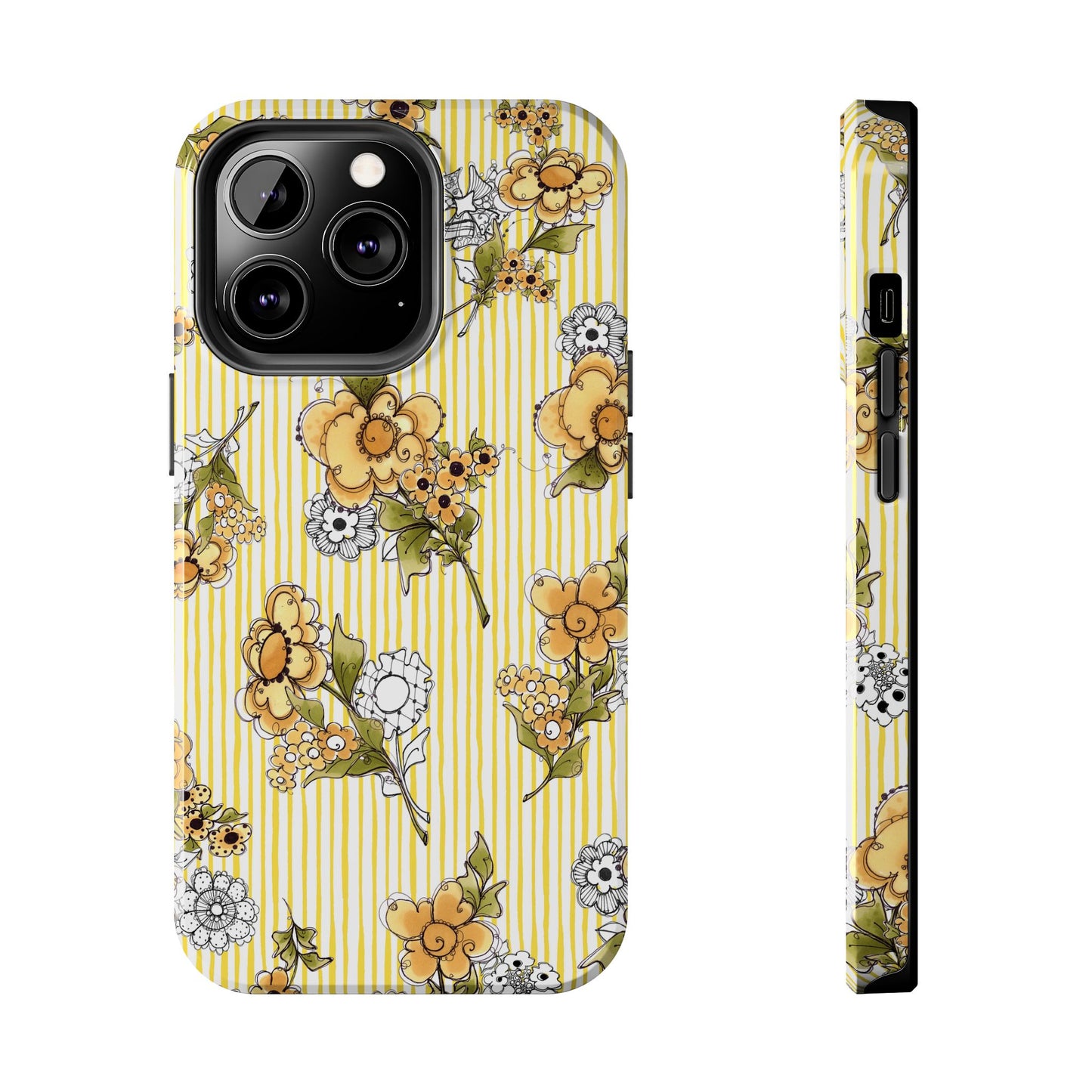 Bee Floral White / Yellow Phone Case