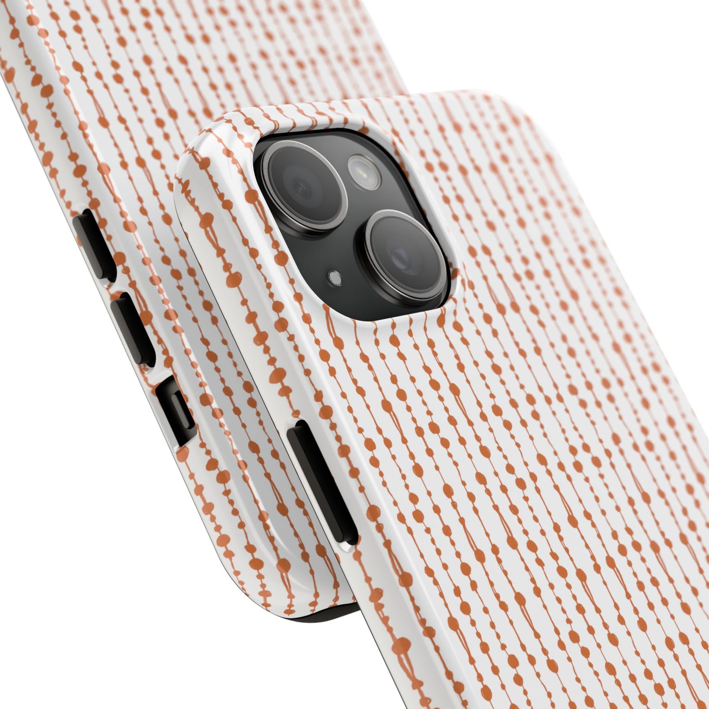 Beaded Curtain White / Bronze Phone Case