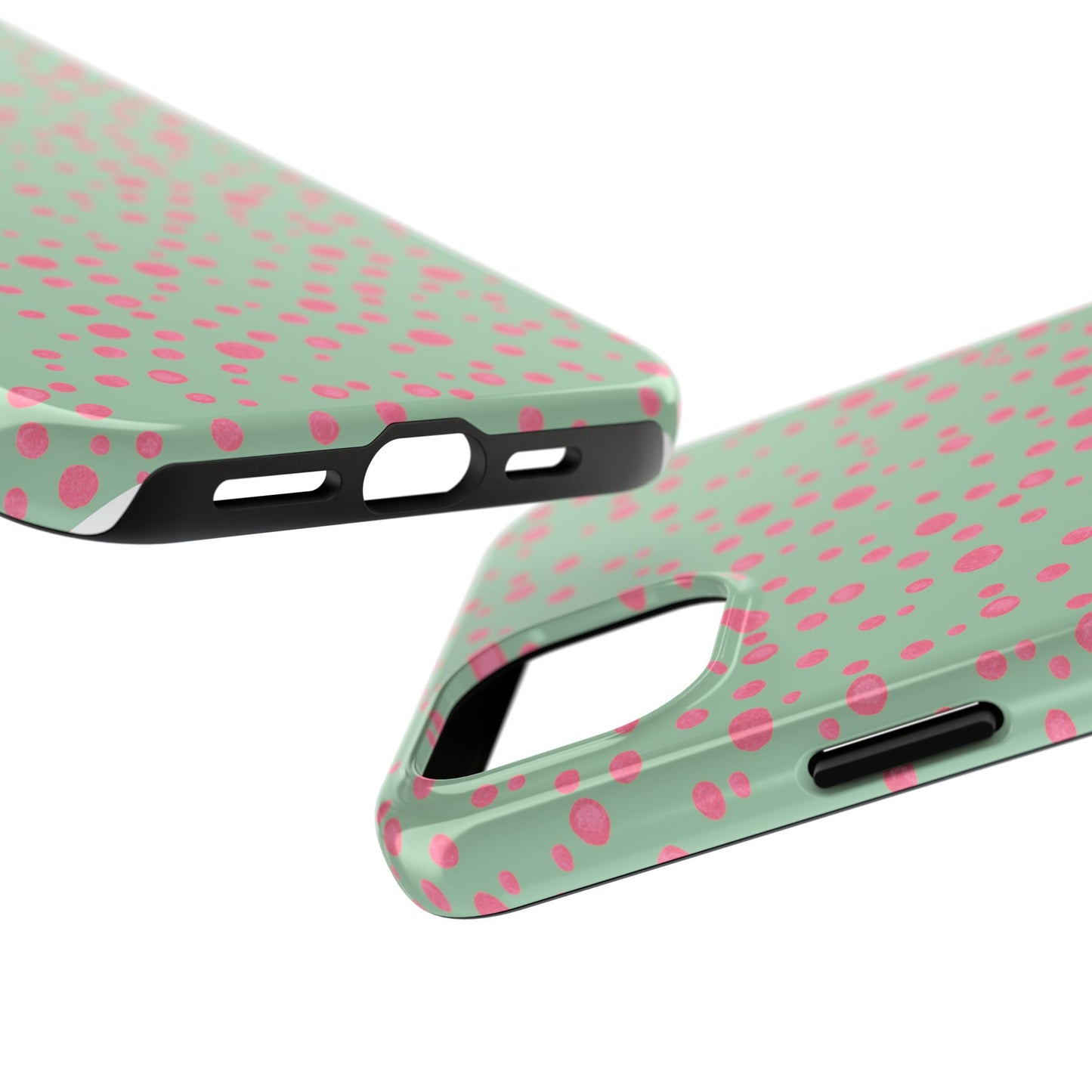 Balloon Dots Sage / Pink Phone Case