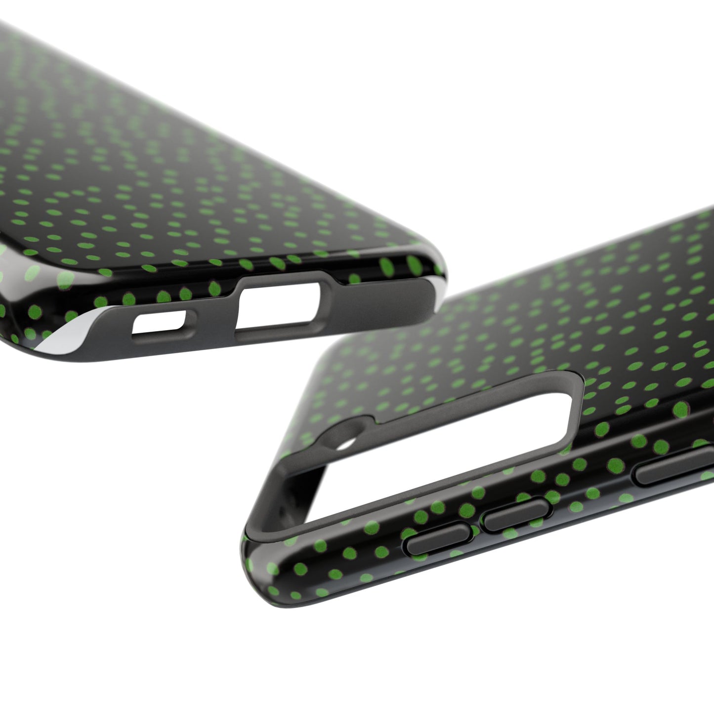 Dinky Dots Black / Green Phone Case