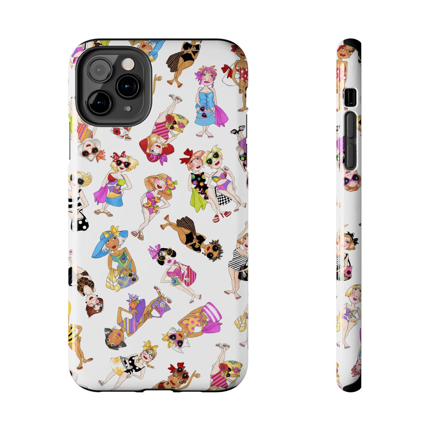 Tossed Beauties White Phone Case