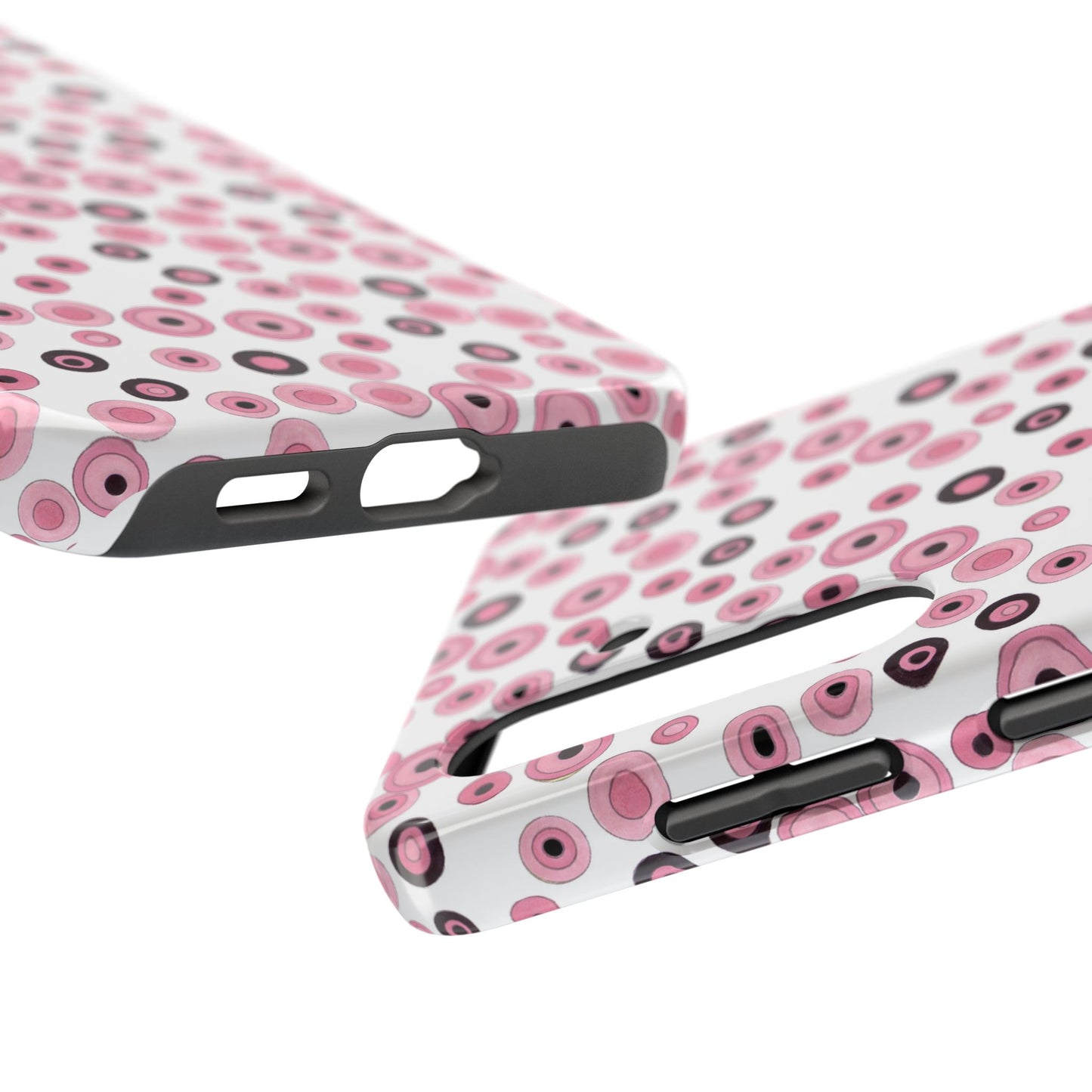 Dots White / Pink Phone Case