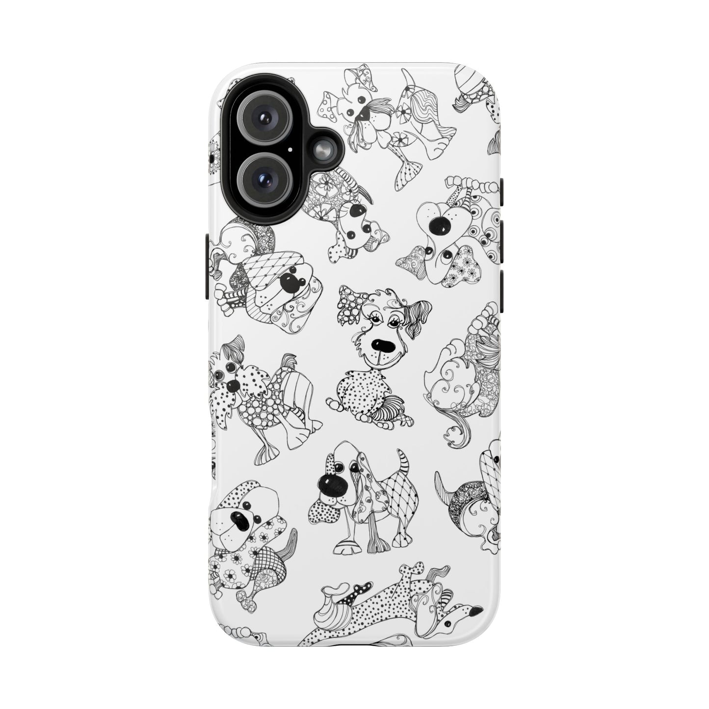 Doodle Dogs White Phone Case