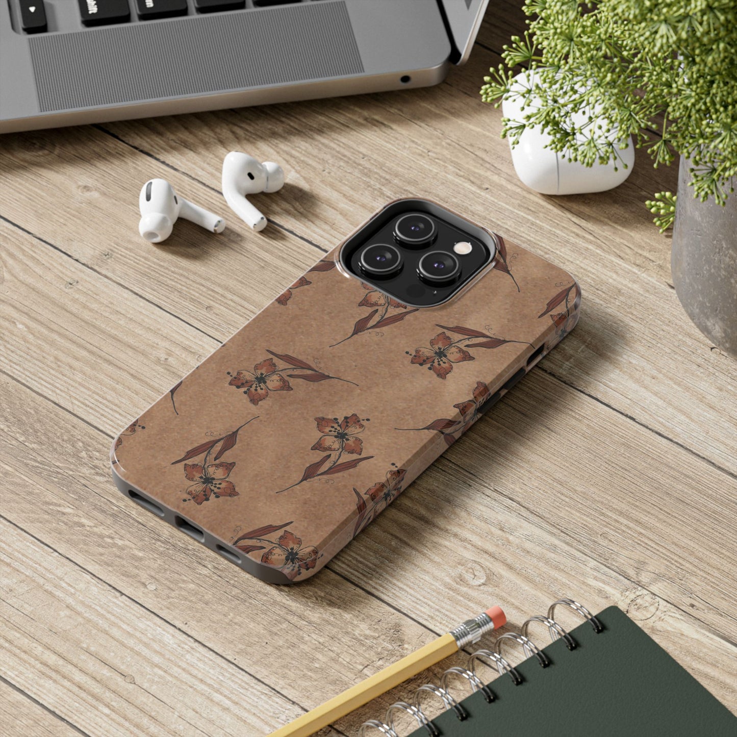 Brown Buds Phone Case
