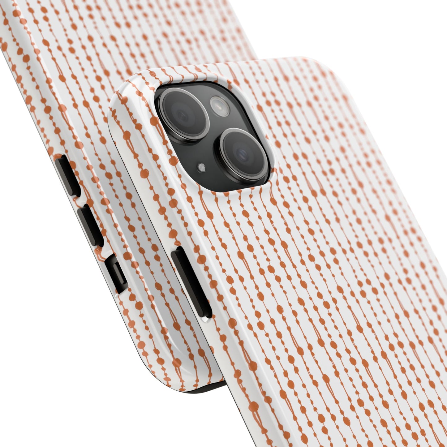Beaded Curtain White / Bronze Phone Case