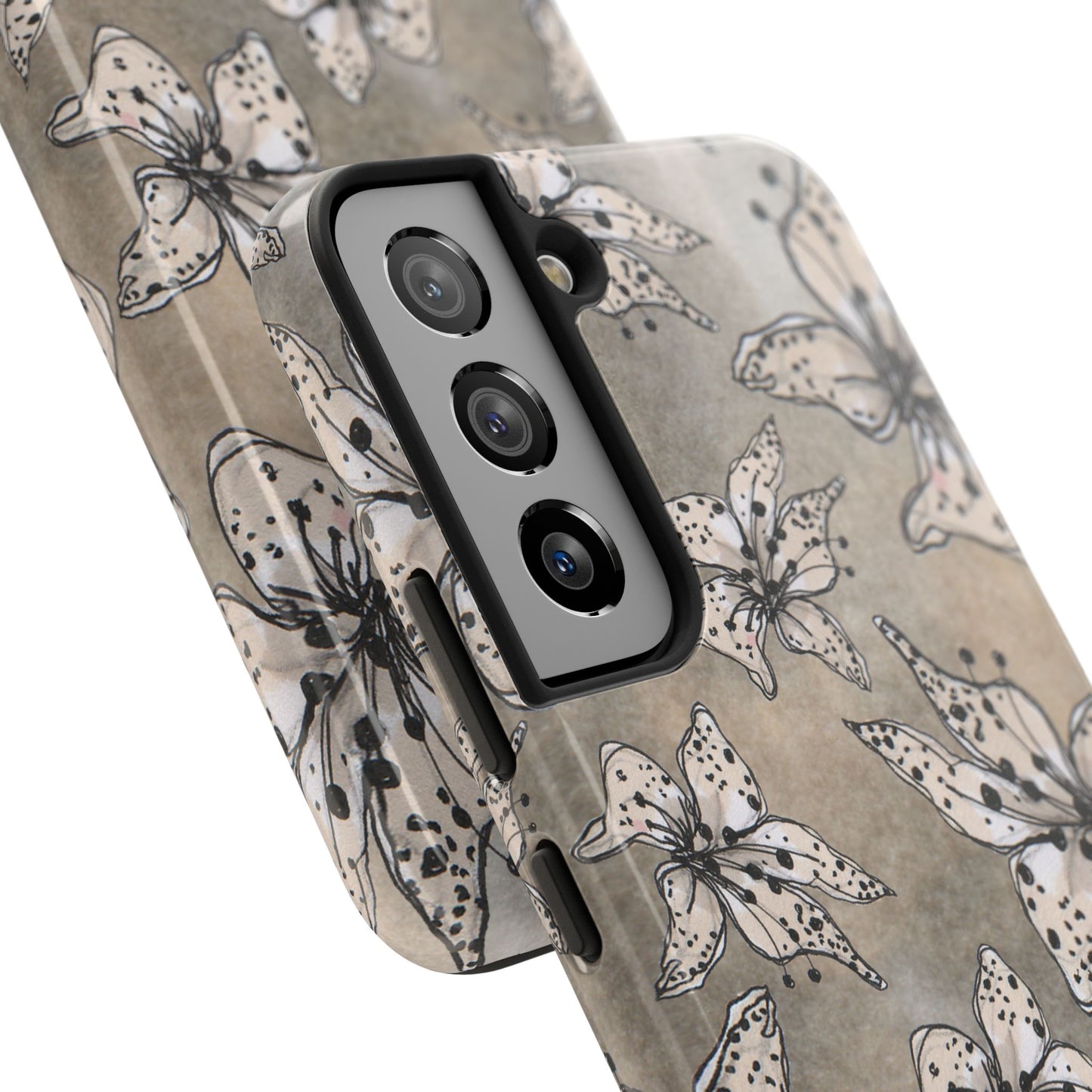 Spotted Lilies Gray Phone Case