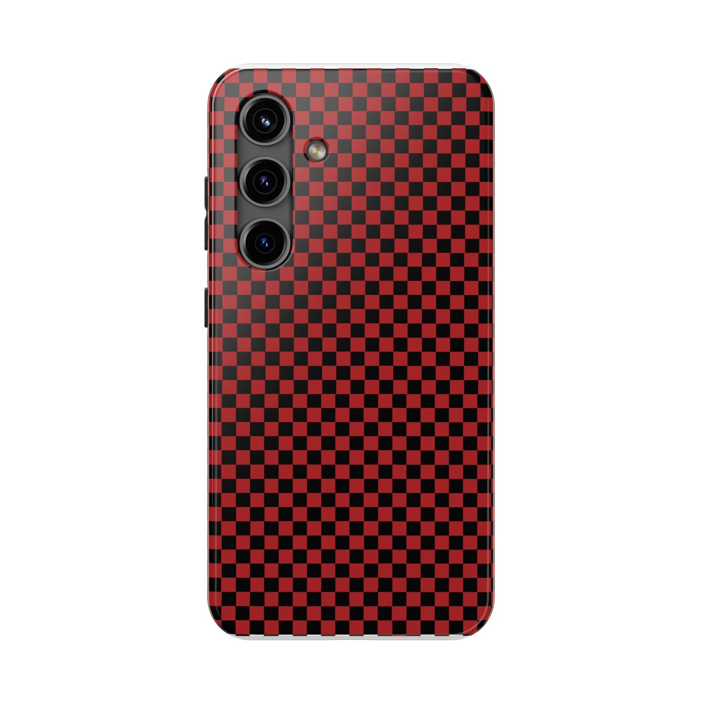 Checkerboard Red / Black Phone Case