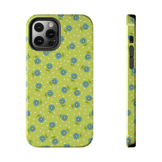 Daisy Dots Green Phone Case