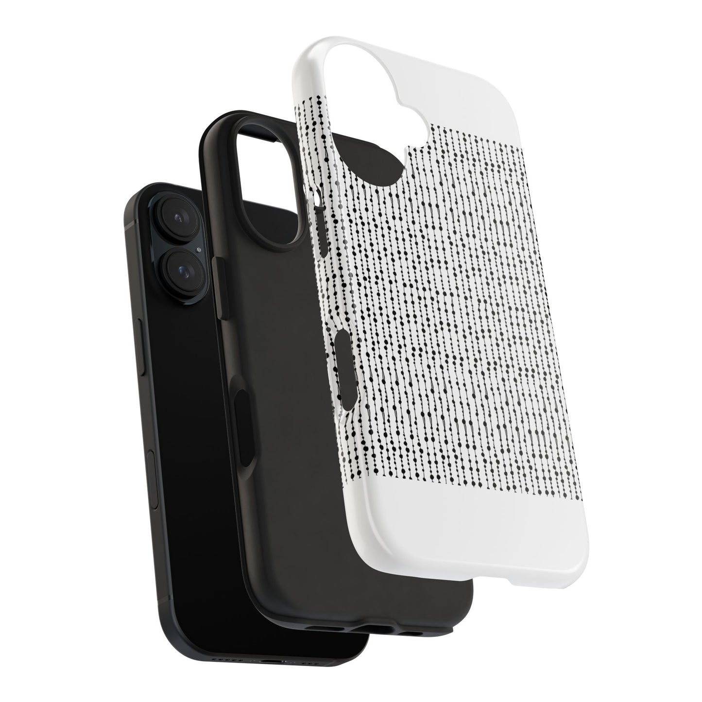 Beaded Curtain White / Black Phone Case